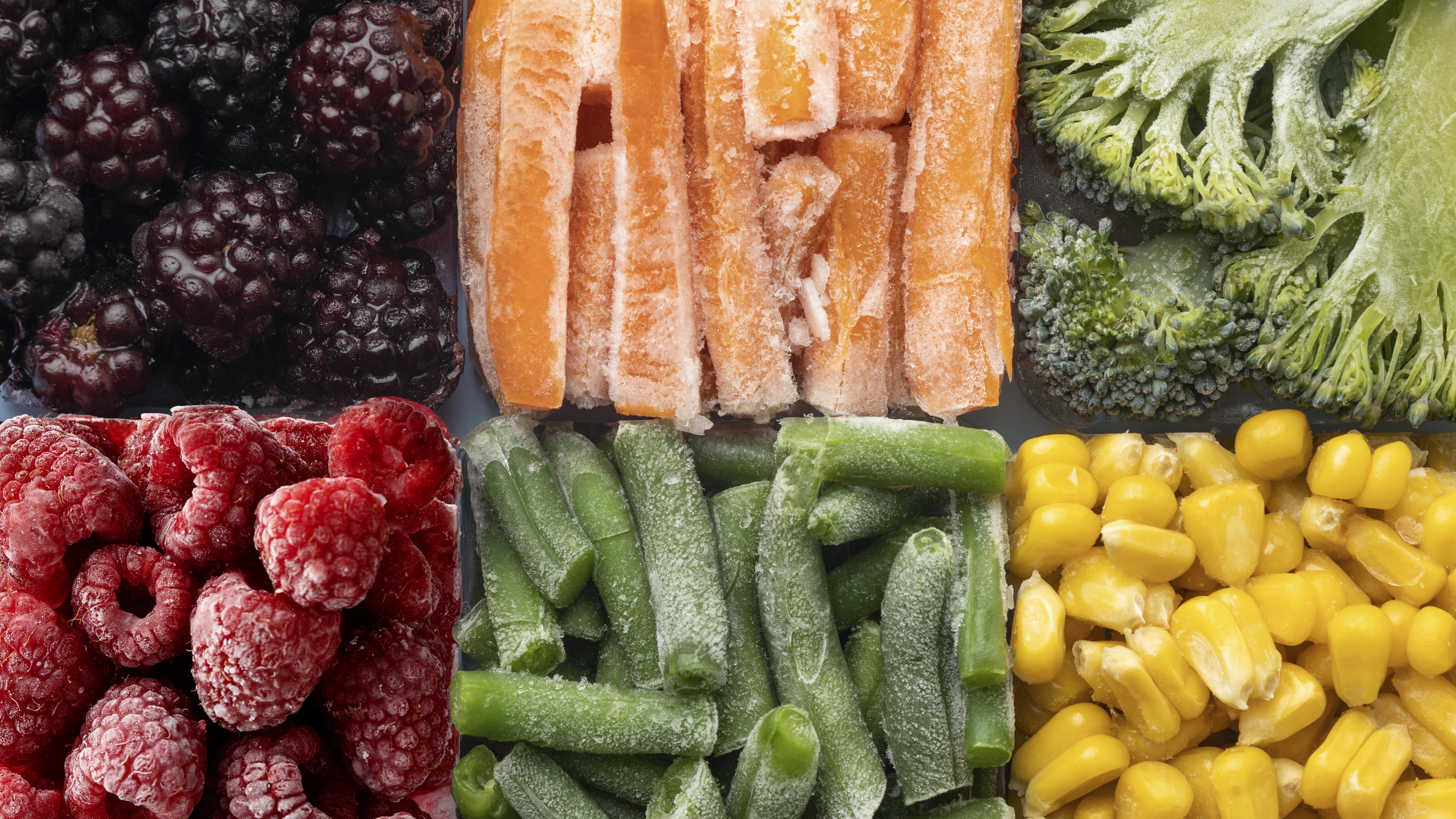 Frozen vegetables and foods